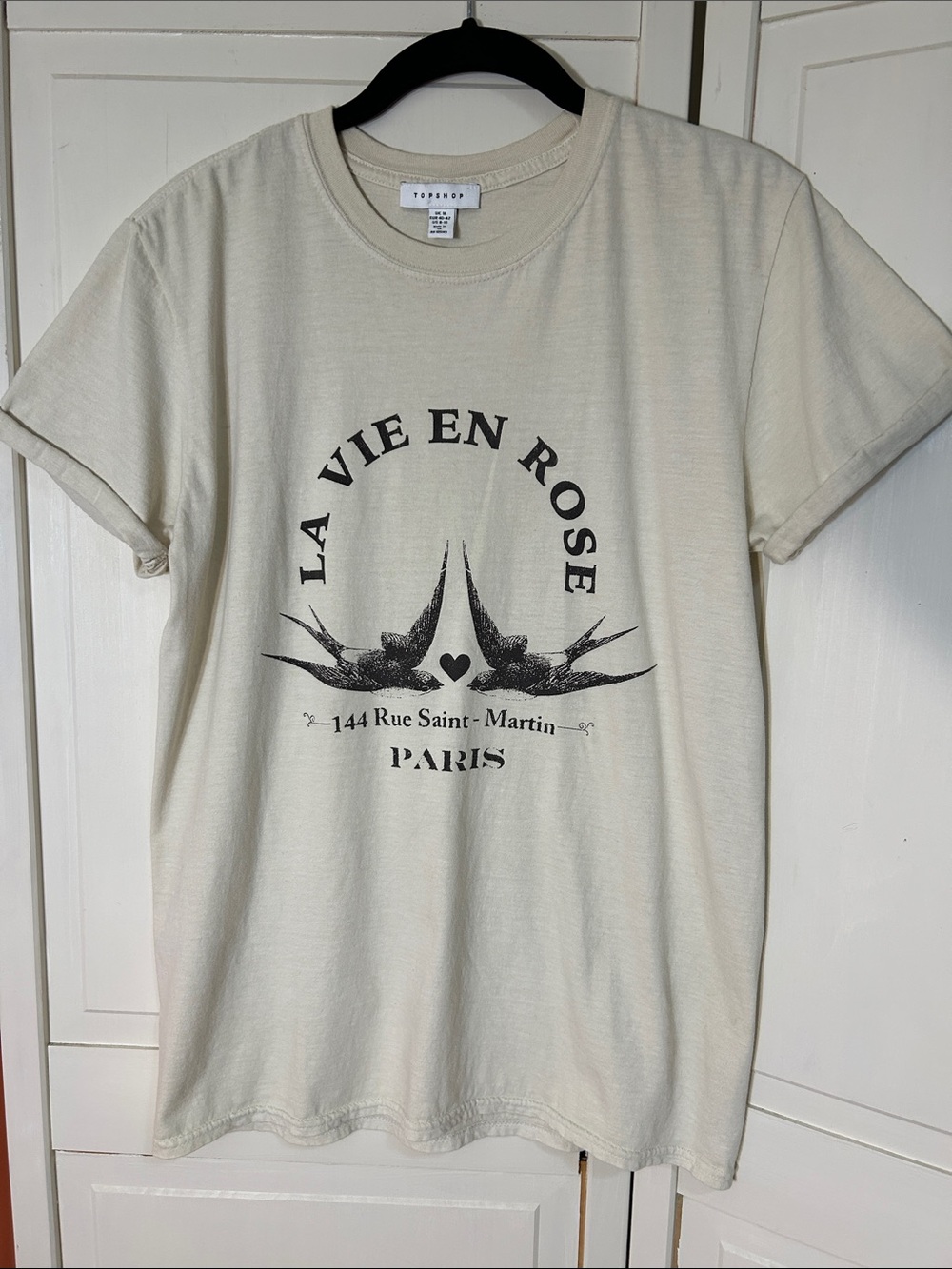 Topshop Light Ecru Tee Size 8-10